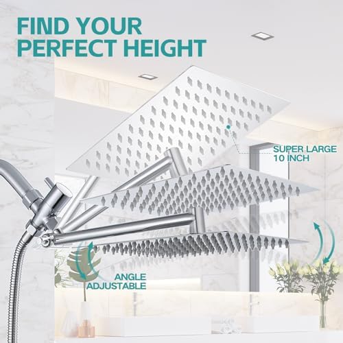 Nottia 10 Inch Rain Shower Head with Handheld Spray Combo 1
