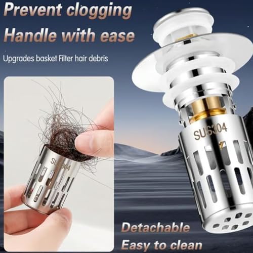 Lexoyes Pop Up Drain Stopper for Bathroom Sink