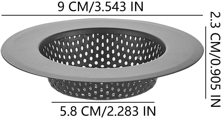 4PCS 304 Stainless Steel Drain Hair Catcher with Silver Finish