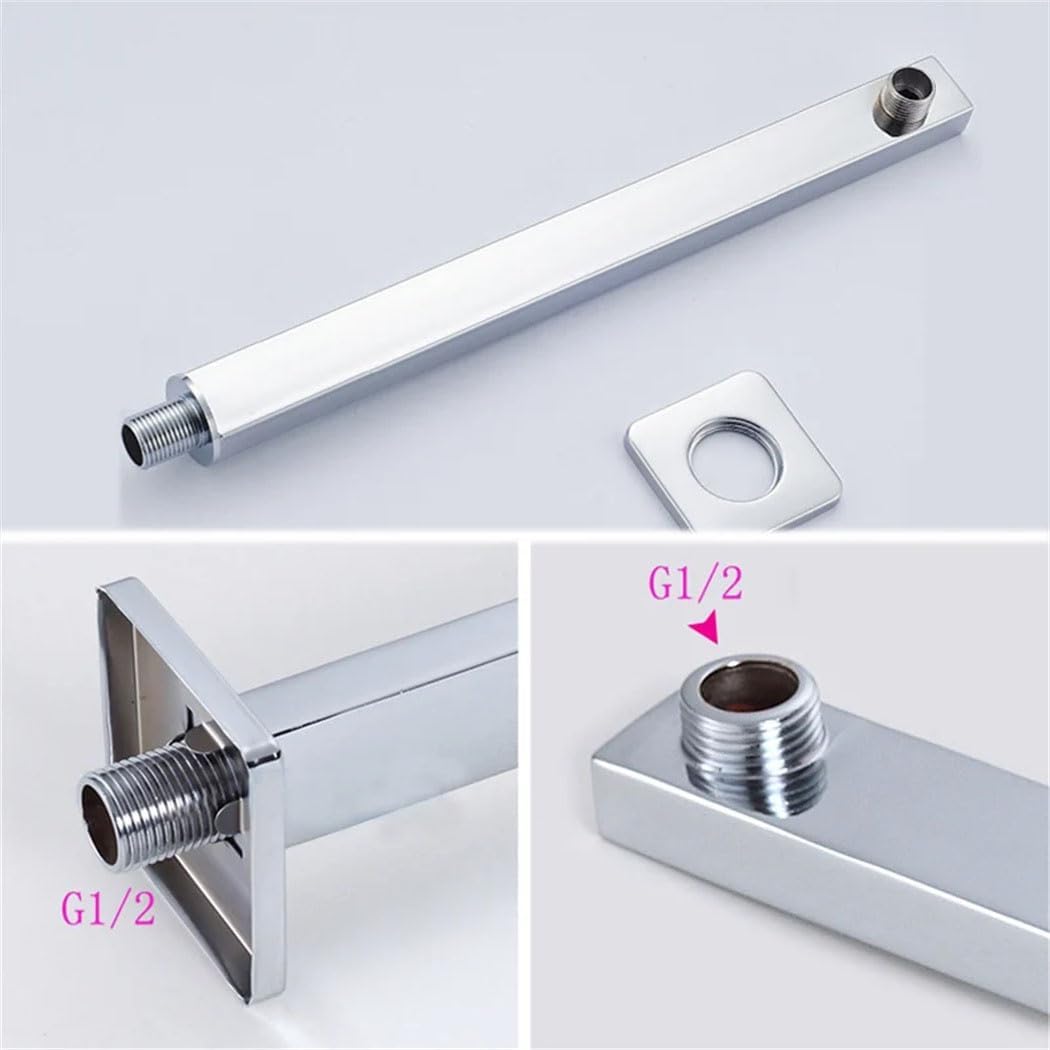 Durable Wall Mounted Shower Arm Chrome Brushed Nickel Matte Black