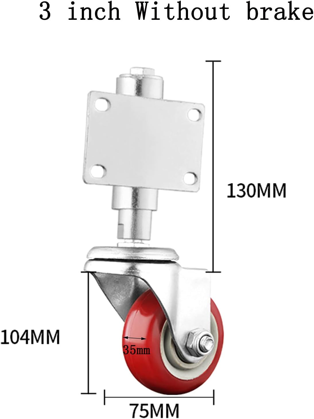 ZYFA Heavy Duty Spring Loaded Swivel Caster for Gates