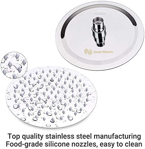 NearMoon Rain Shower Head with 11 Adjustable Arm