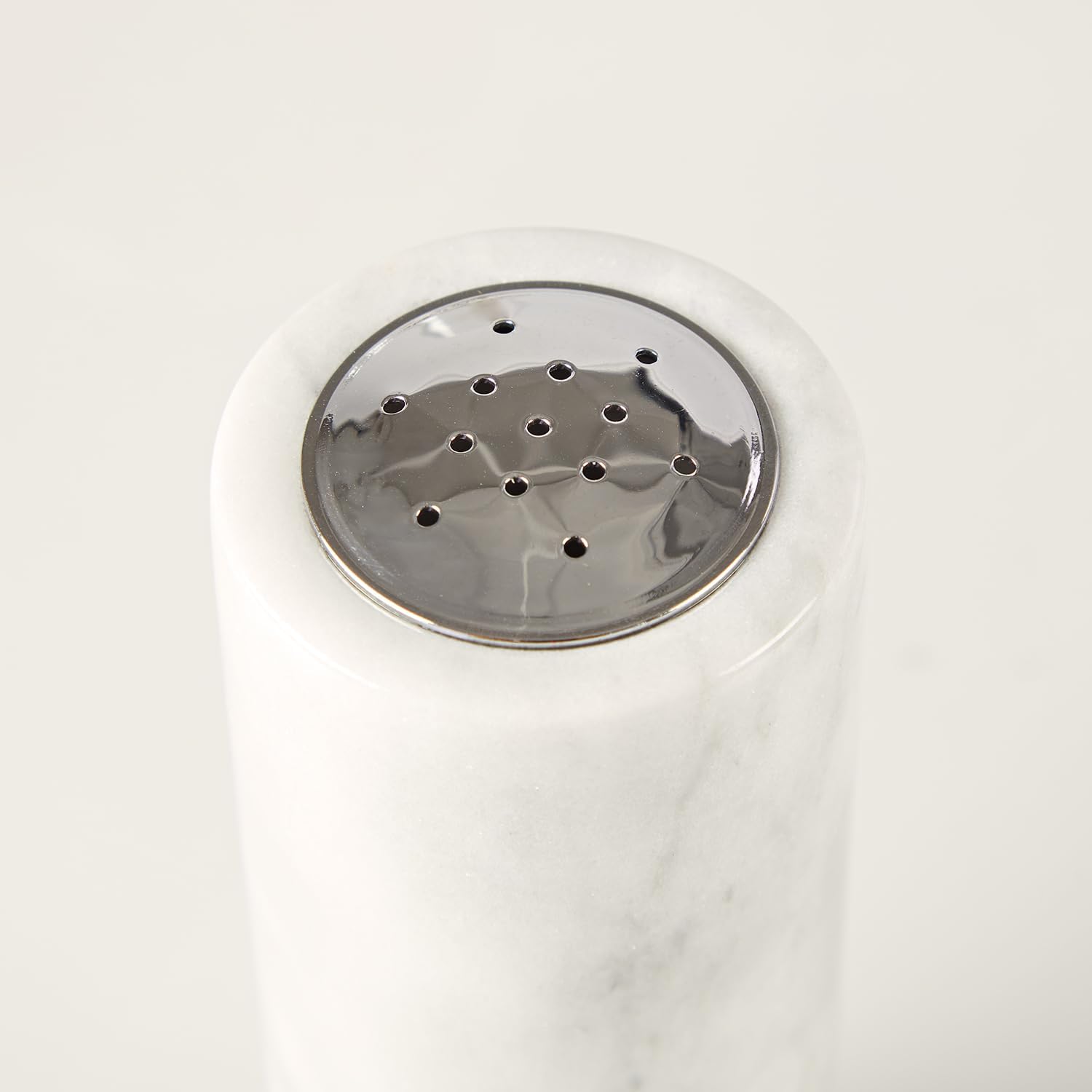 Generic White Marble Salt Pepper Shaker Set