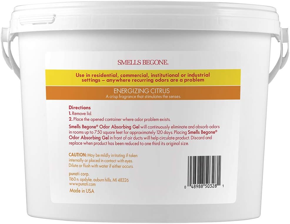 SMELLS BEGONE 1-Gallon Odor Absorber Gel - Citrus Scent 1