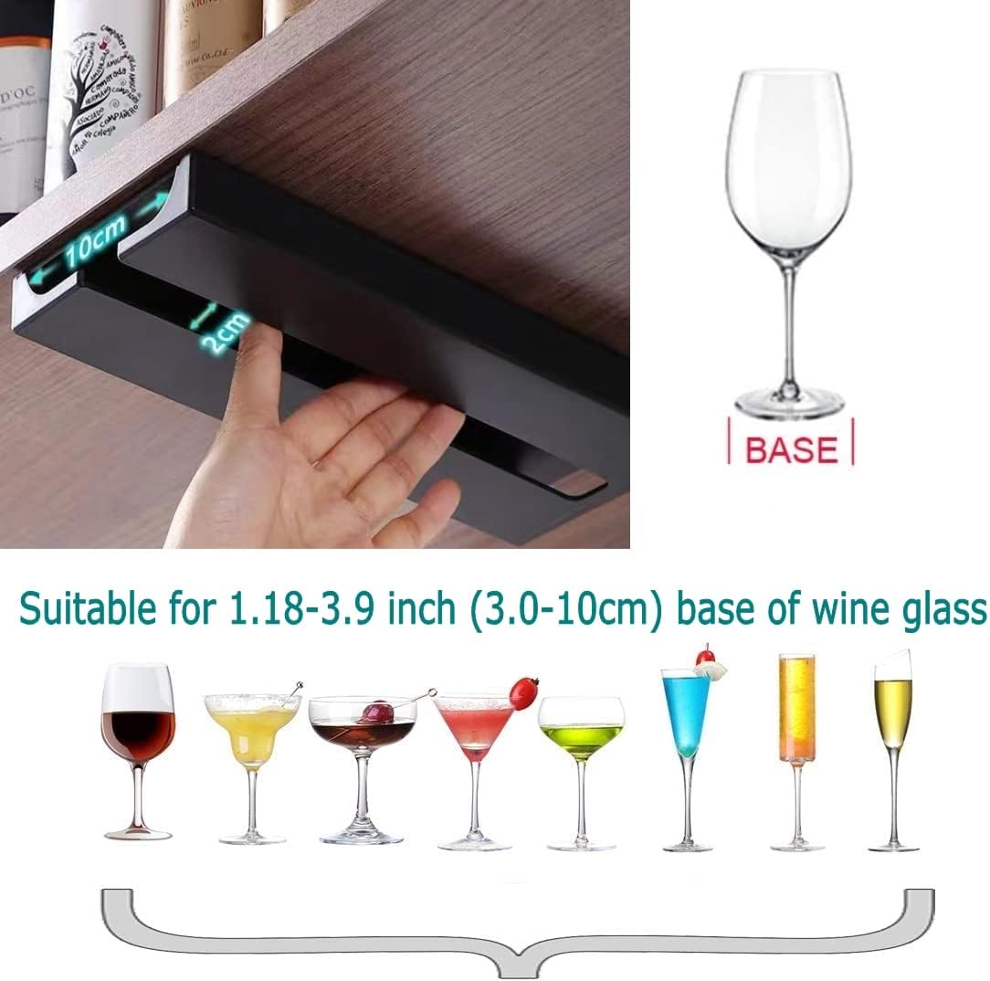 Leevcok 2 Pack Wine Glass Holder Plastic Rack