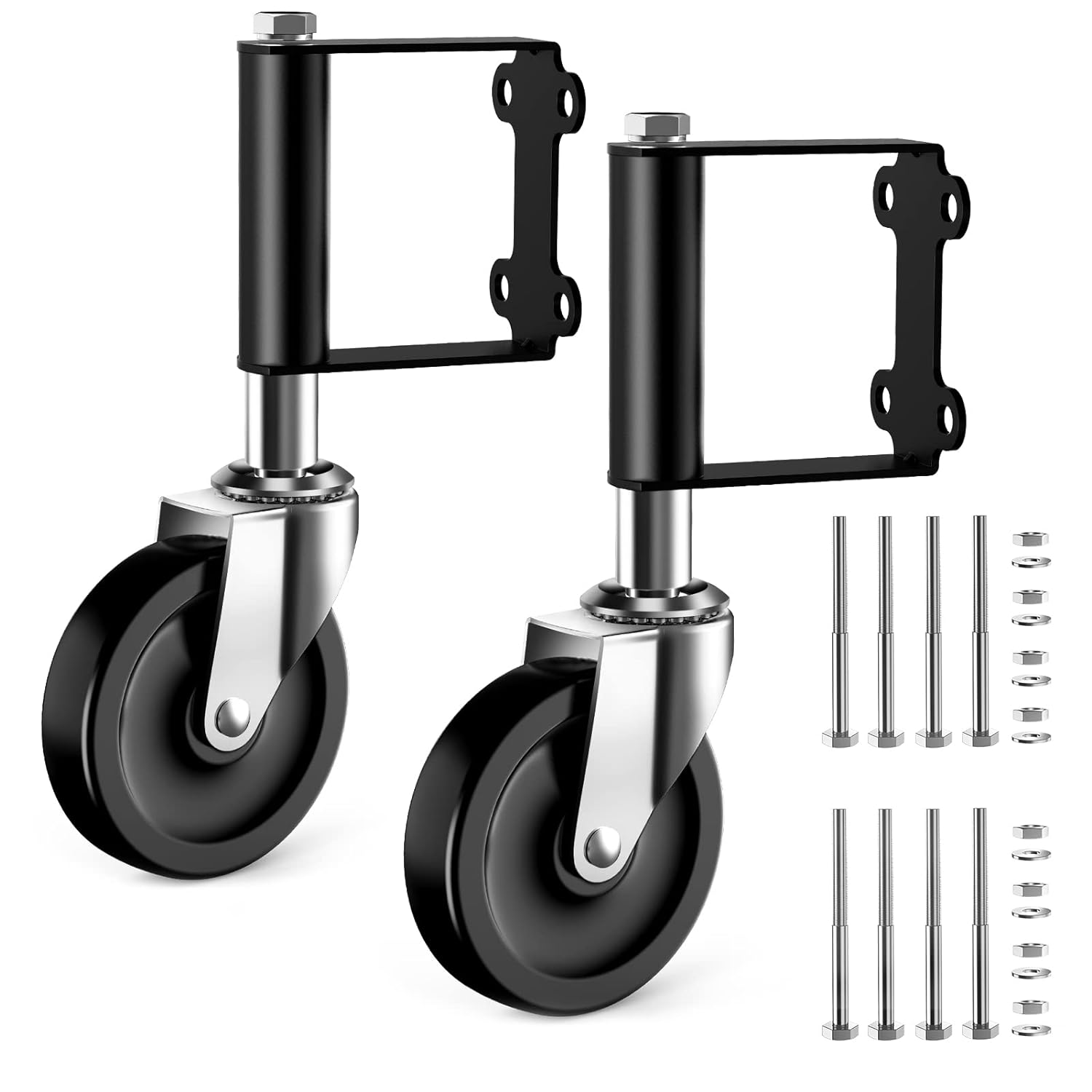 Ronlap Heavy Duty Gate Wheels 220 Lbs 4 Inches 2 Pack Black