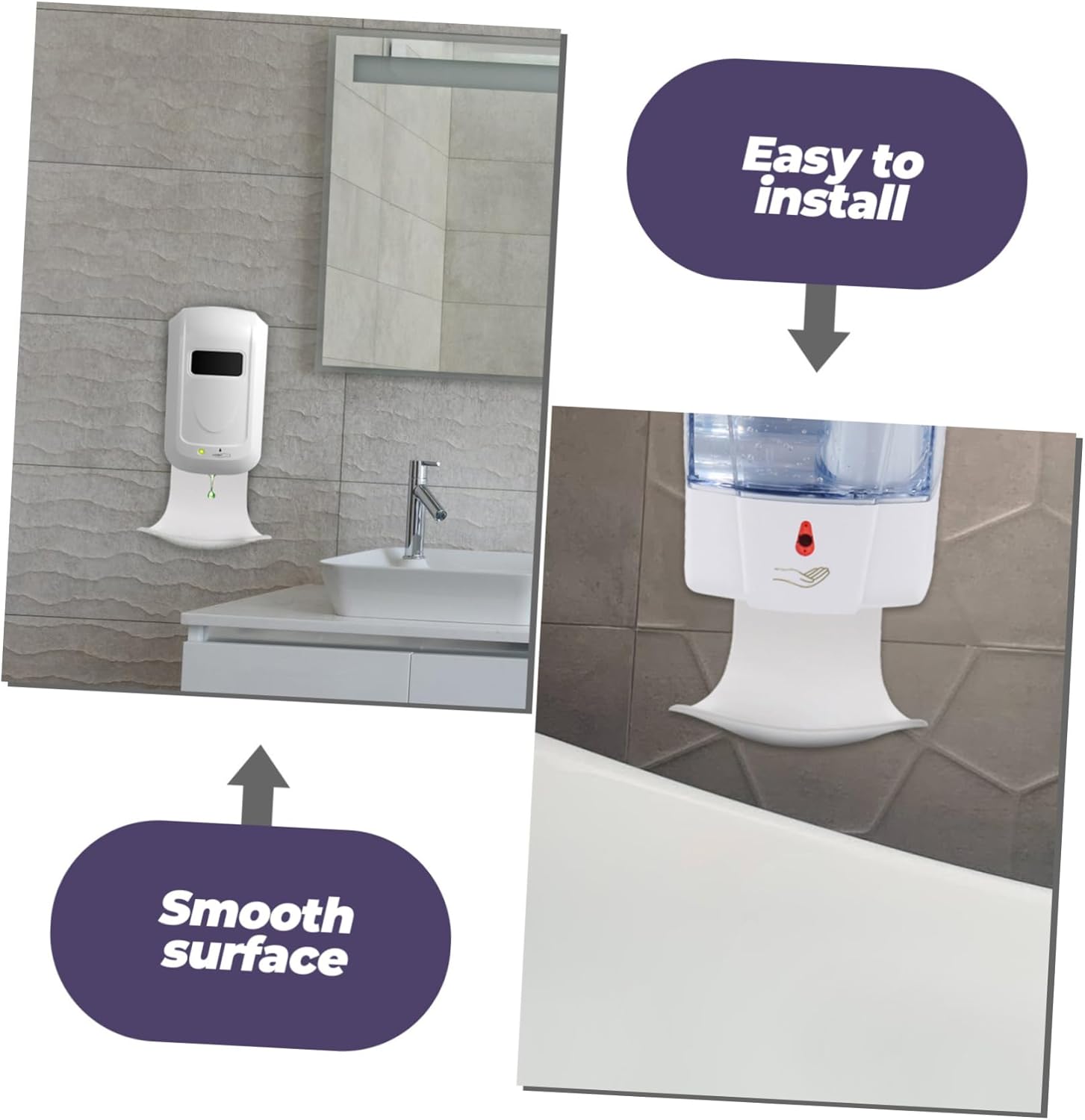 PRETYZOOM Wall Mounted Soap Dispenser Tray with Sponge Holder