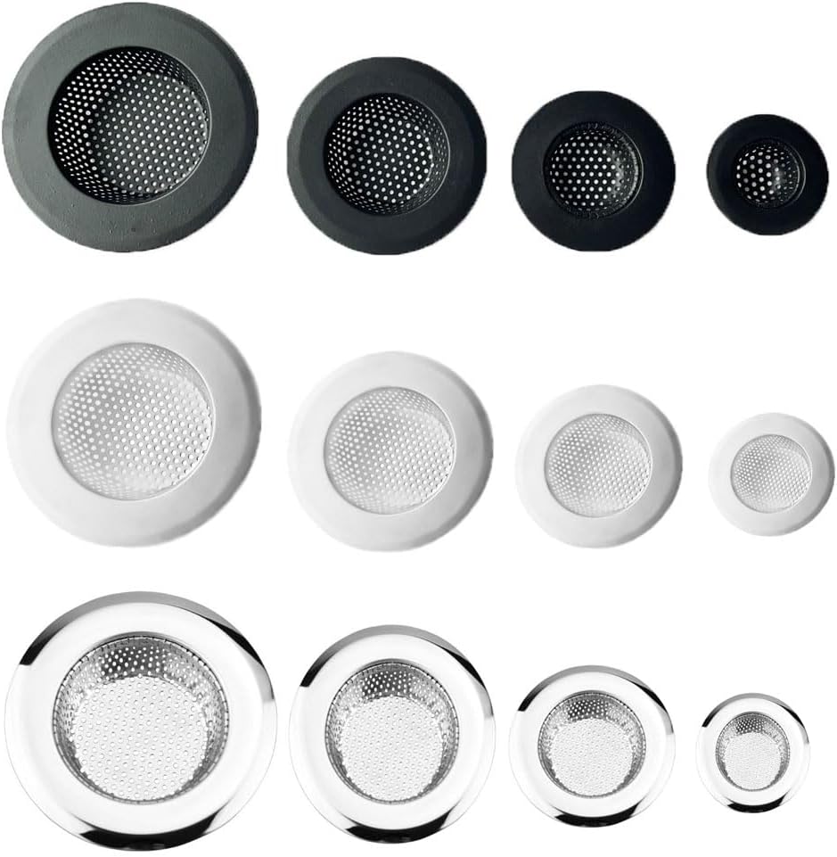 4 PCS Stainless Steel Drain Strainer Set
