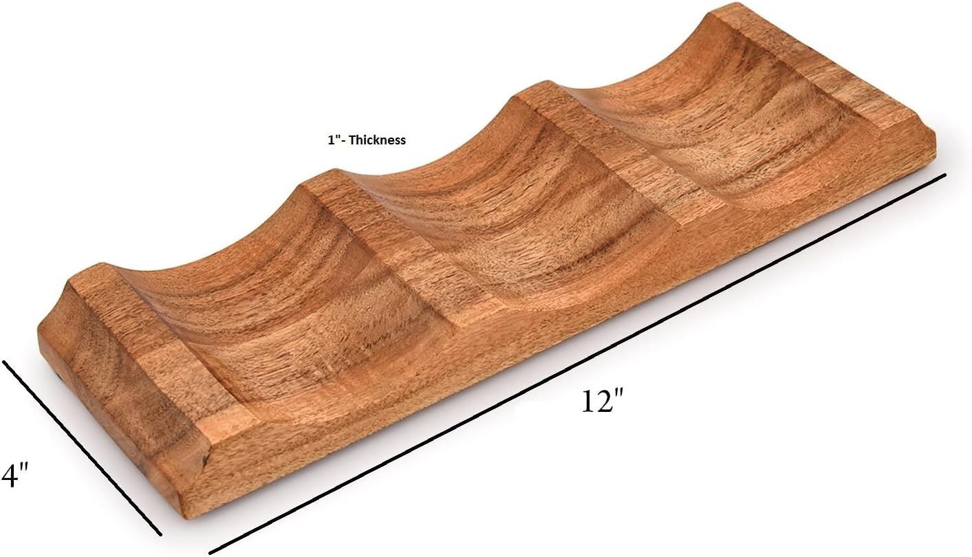 EDHAS Acacia Wood Tabletop Wine Rack Holder