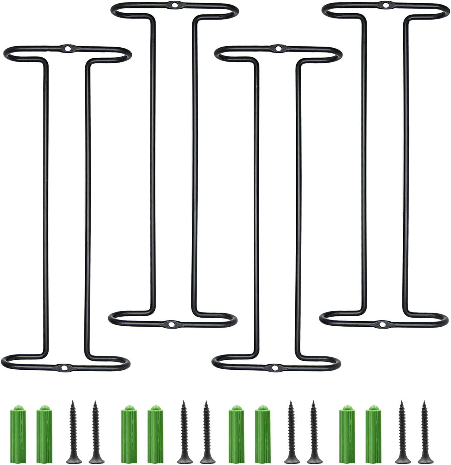 Eastbao 10 Inch Wine Glass Rack Under Cabinet Set of 4