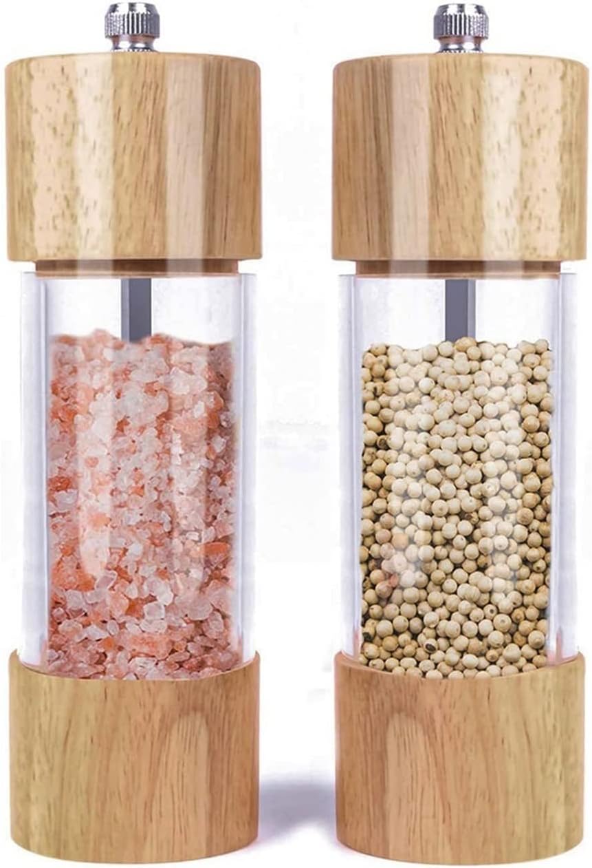 Wooden Salt and Pepper Grinder Set 2-Pack