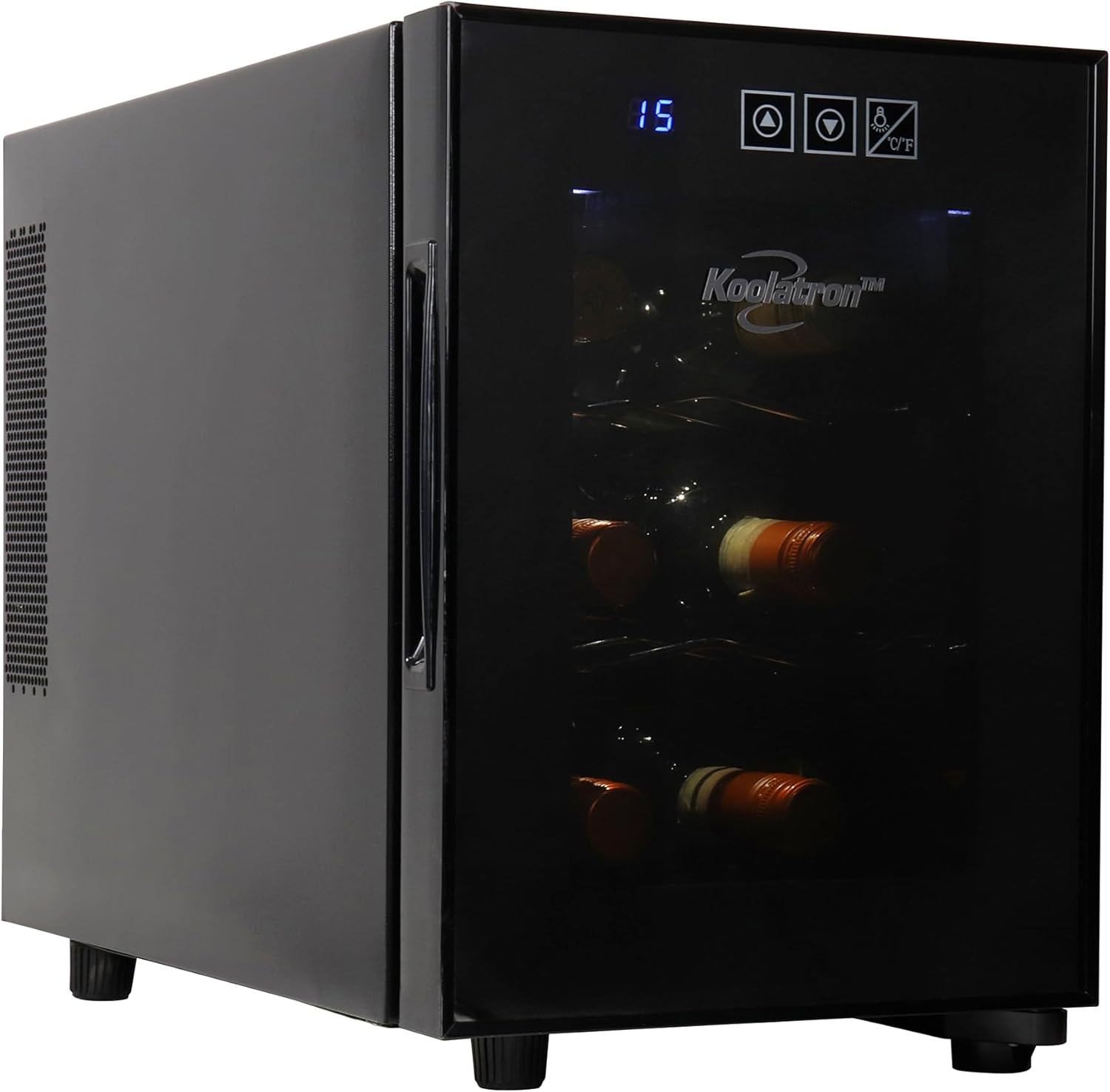 Koolatron 6 Bottle Freestanding Wine Cooler with UV Glass Door
