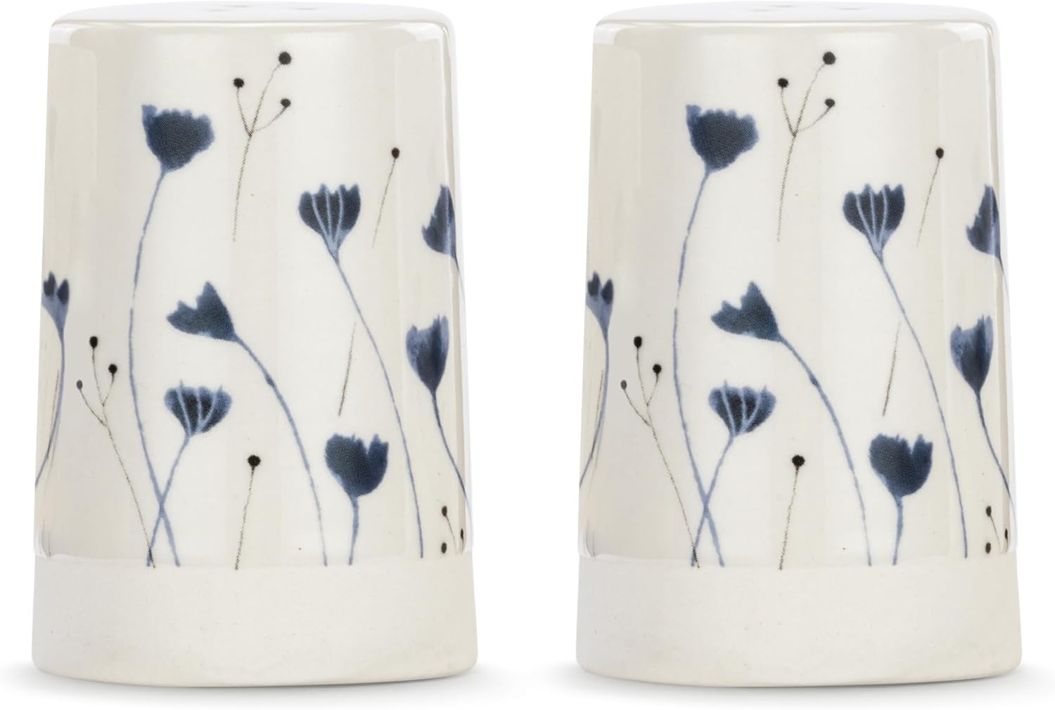 DEMDACO Wildflowers BlueWhite Salt Pepper Shaker Set