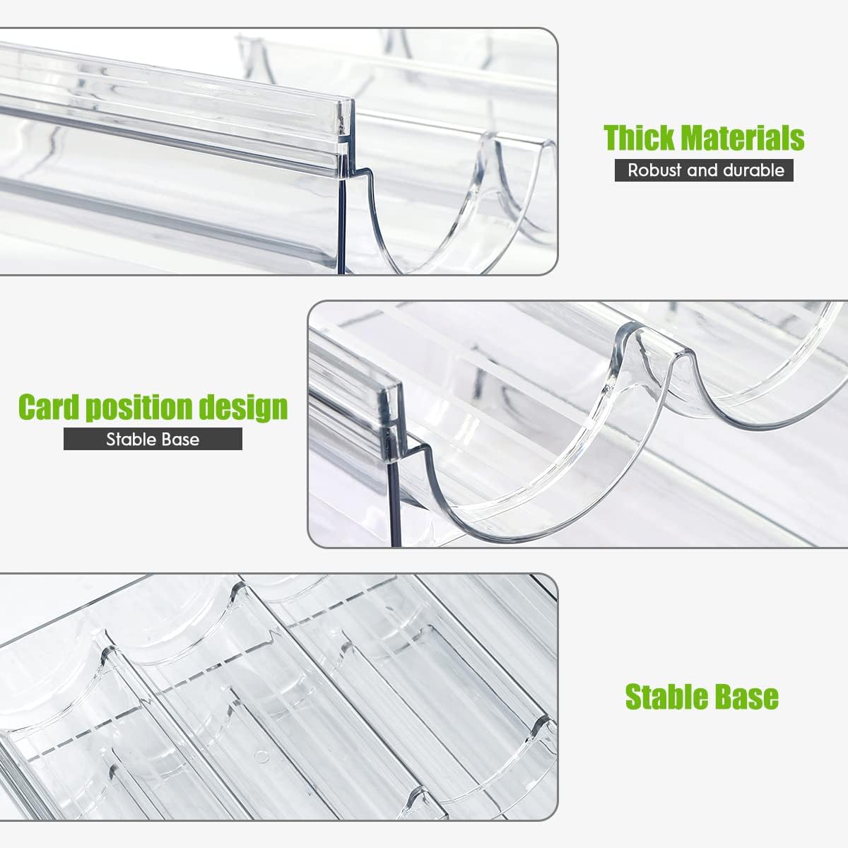 AKALOL 4 Pack Water Bottle Organizer for Cabinet Freezer