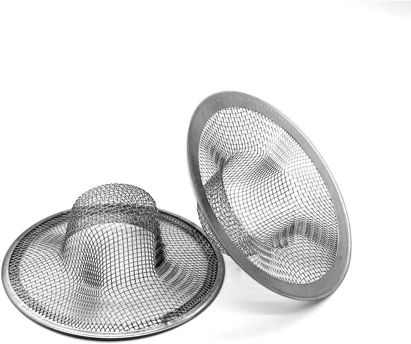 Lechay 2 Pack Stainless Steel Drain Hair Catcher for Bathroom and Kitchen