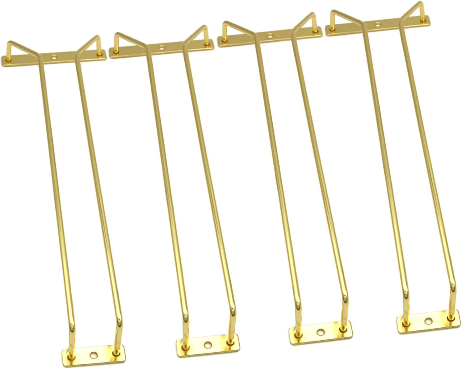 RedDreamer 14-Inch Gold Wine Glass Rack Set of 4 1