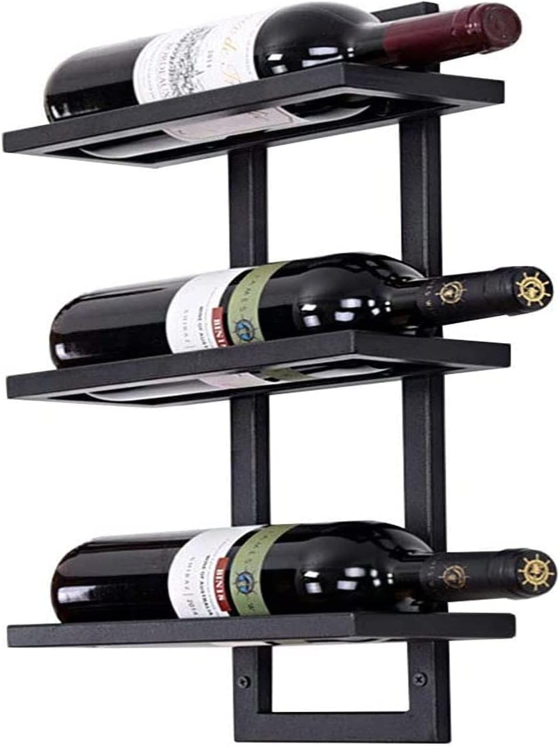 ALDEPO Wine Rack Wall-Mounted Light Green Metal
