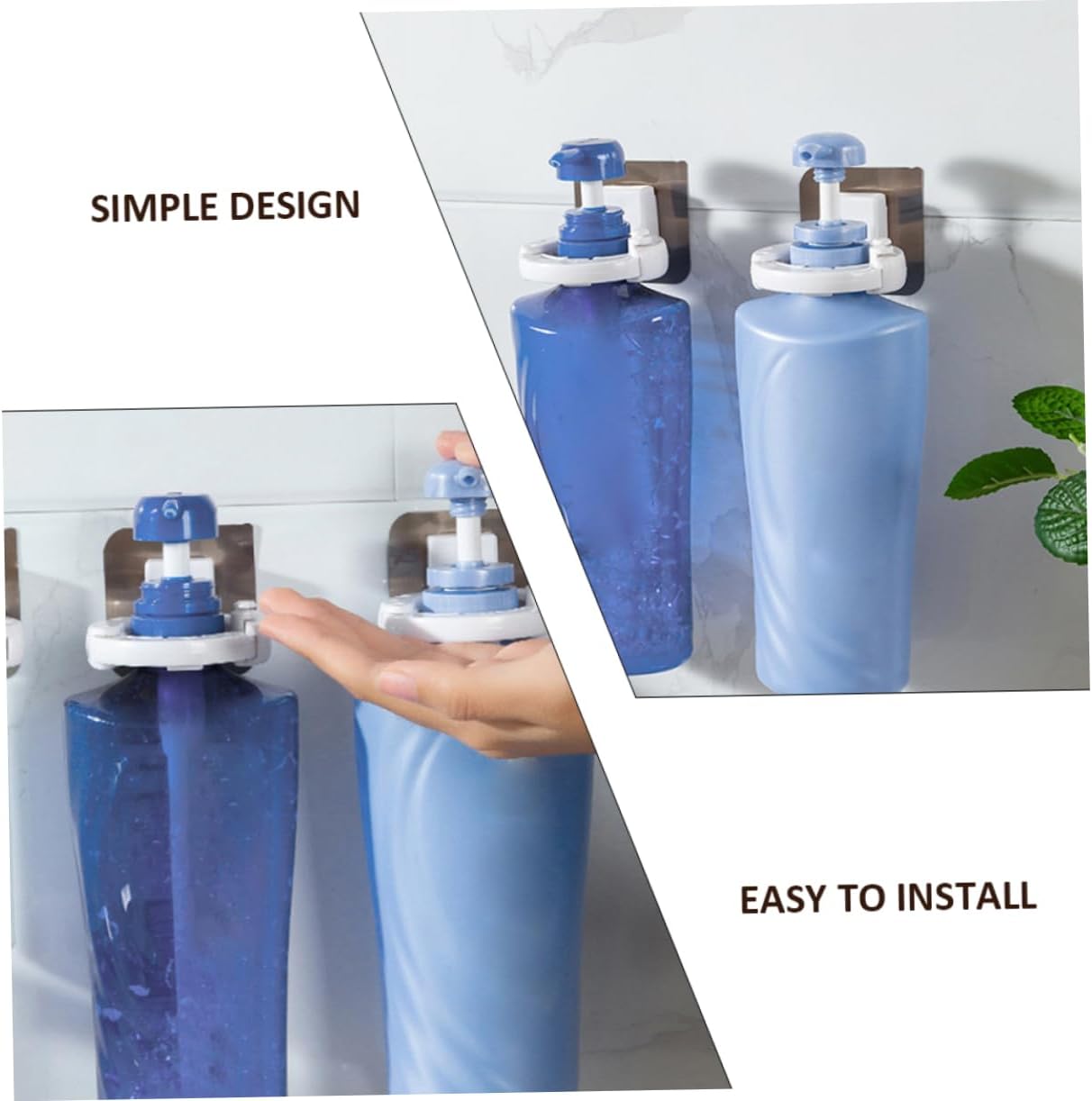 STOBAZA 3pcs Wall-Mounted Shower Gel Holders