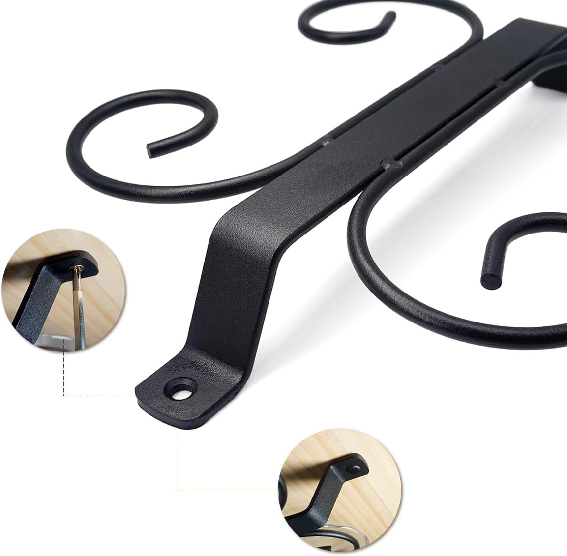 GeLive 9-inch Stemware Rack with 4 Hooks for Kitchen Bar RV