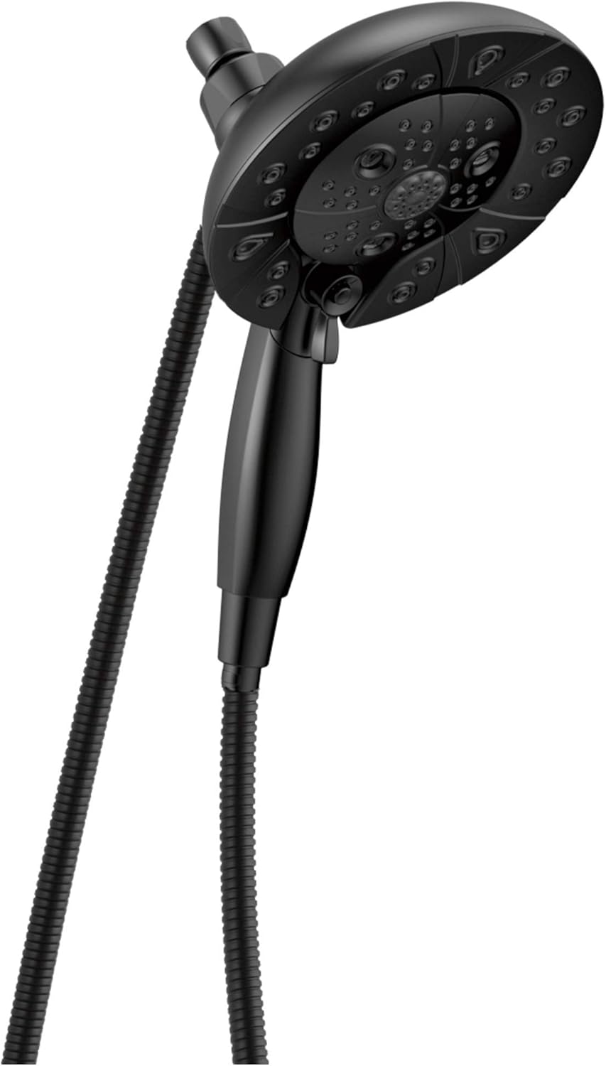Delta H2Okinetic Dual Shower Head with Handheld Matte Black