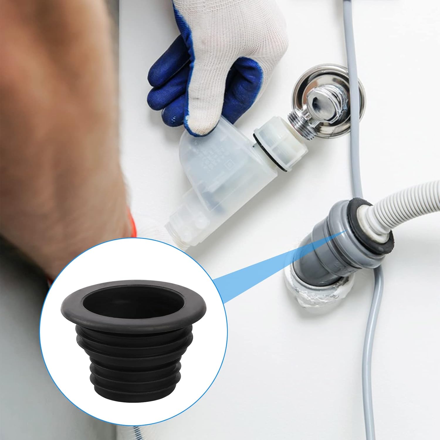 3Pcs Universal Drain Hose Silicone Plug for Kitchen and Bathroom