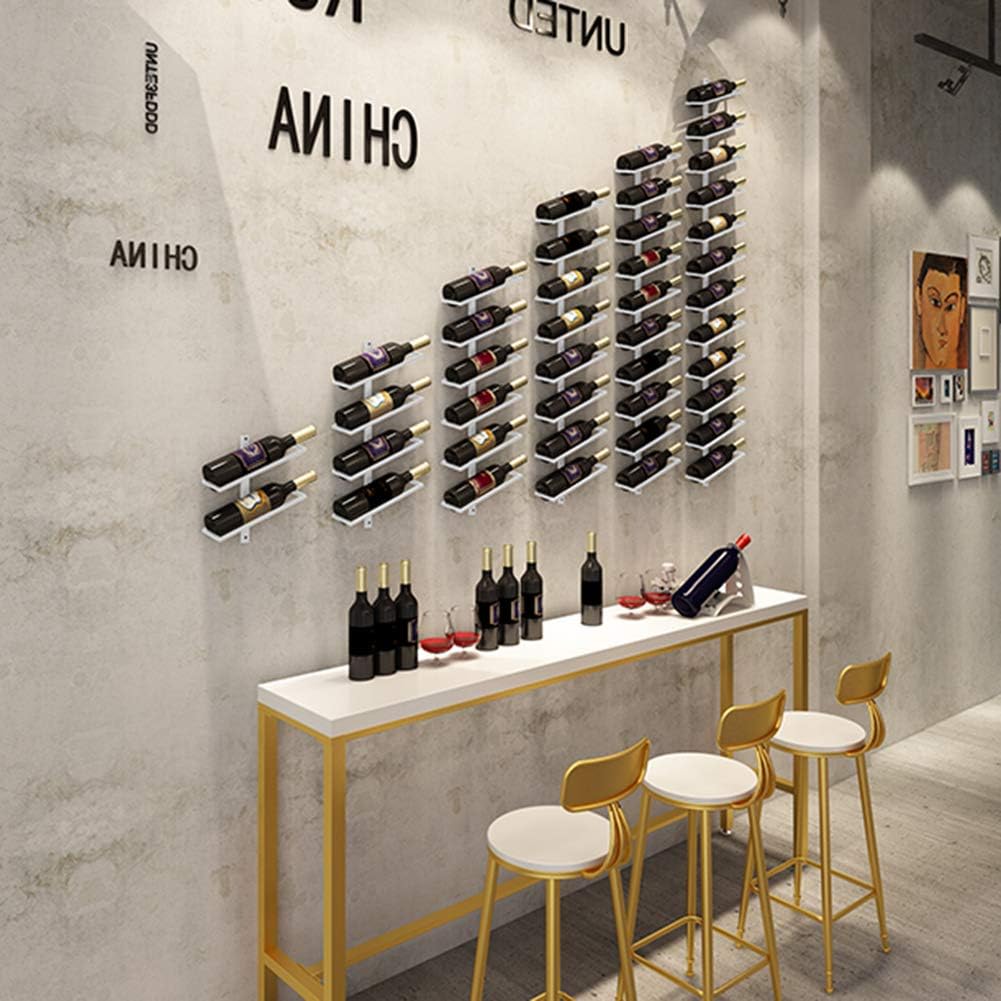 Simple Iron Art Wall Hanging Wine Rack 1