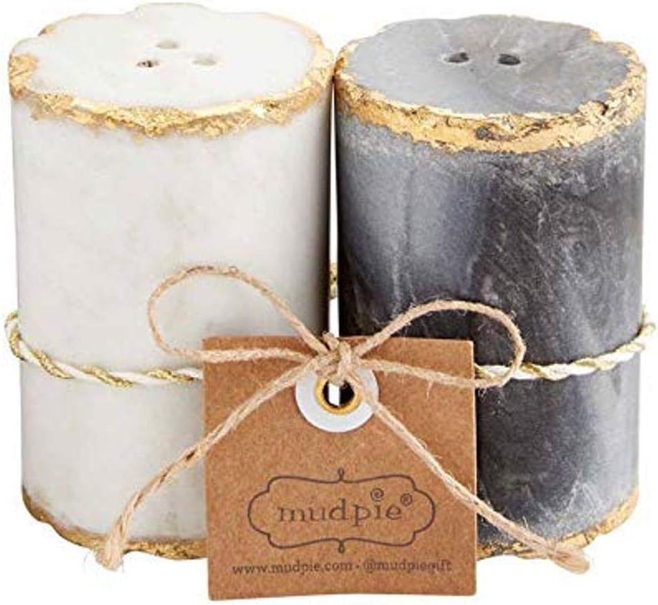 Mud Pie Marble Salt and Pepper Shaker Set 1