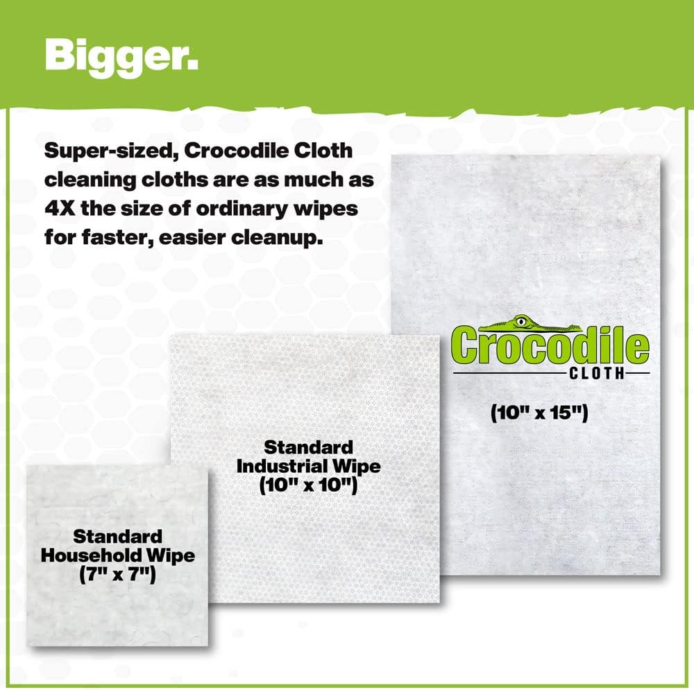 Crocodile Cloth Grill - 80 Pre-Moistened Plant-Based Wipes