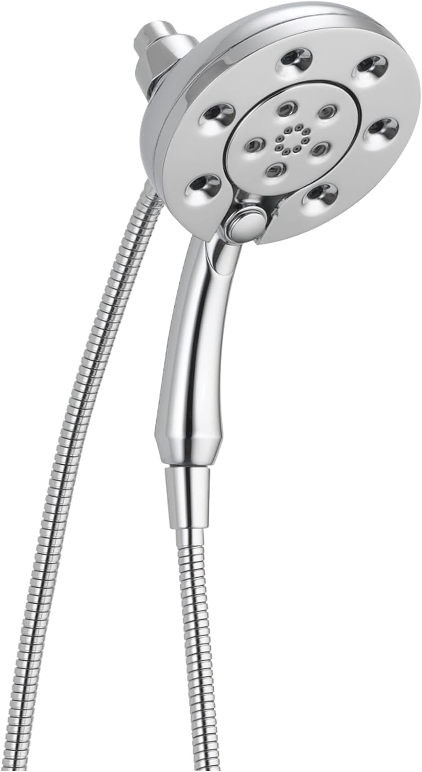 Delta Faucet 2-in-1 Dual Shower Head with Handheld Spray and Hose