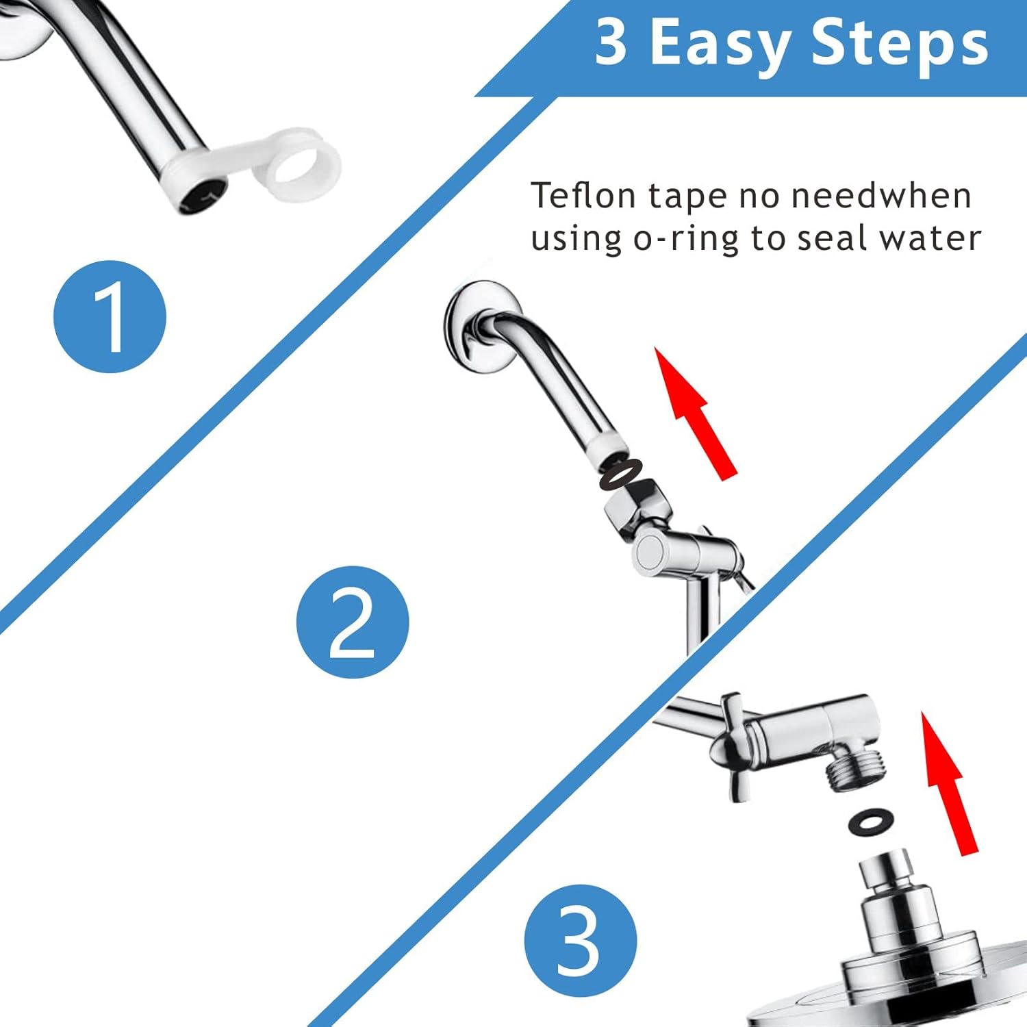 Nuodan 11 Inch Solid Brass Shower Arm Extension 1