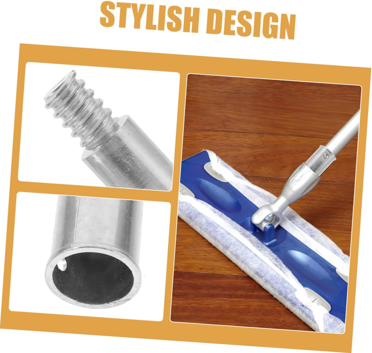 25mm Aluminum Alloy Broom Handle Adapter 2 Pcs 1