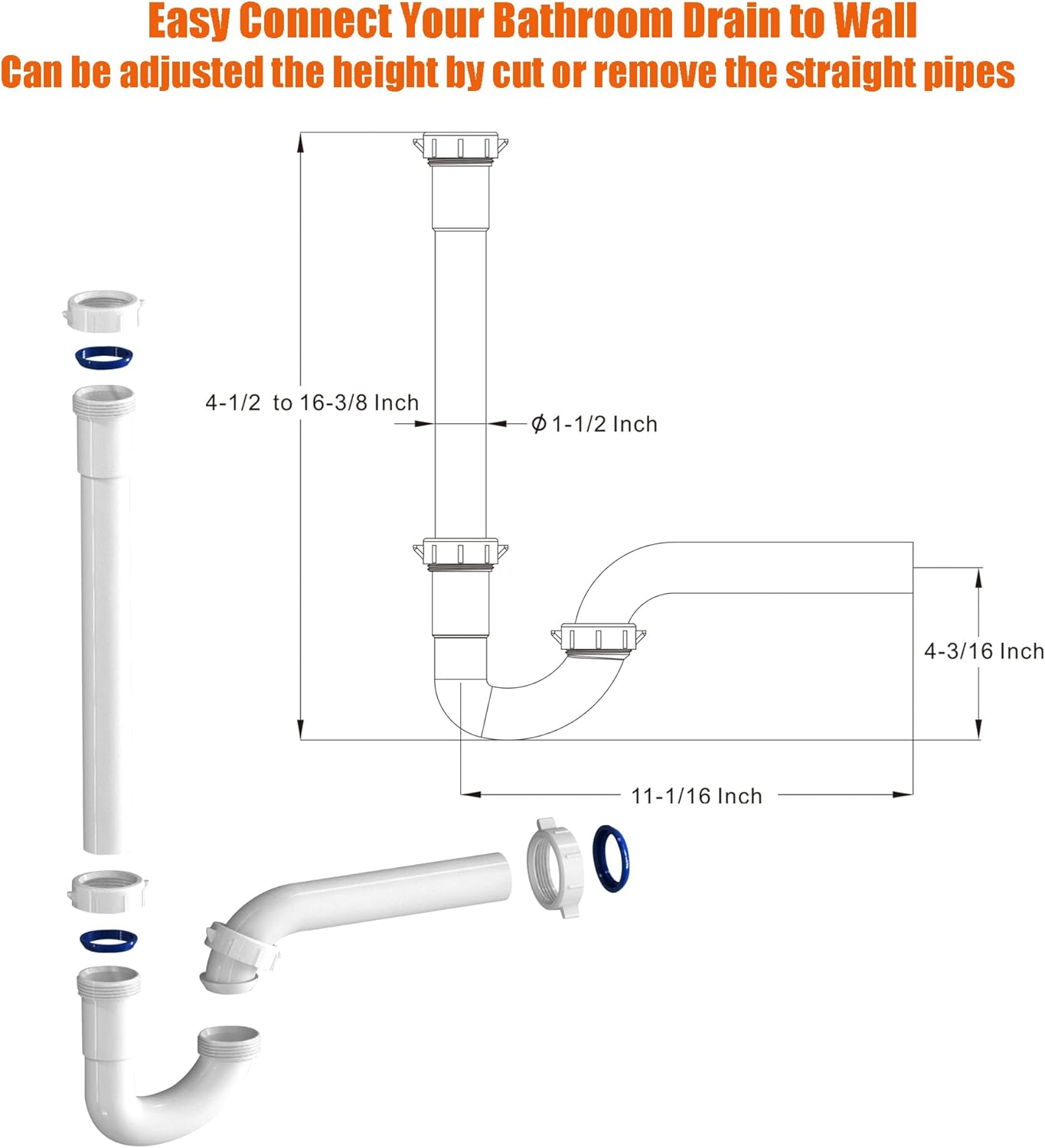 Variimage 1-14 Universal Sink Drain Repair Kit 1