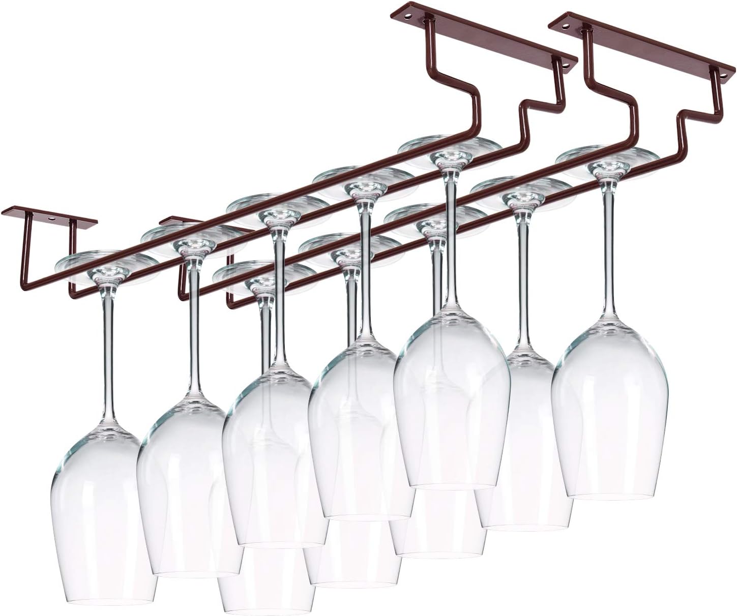 MOCOUM 2 Pack 156 Wine Glass Rack Under Cabinet