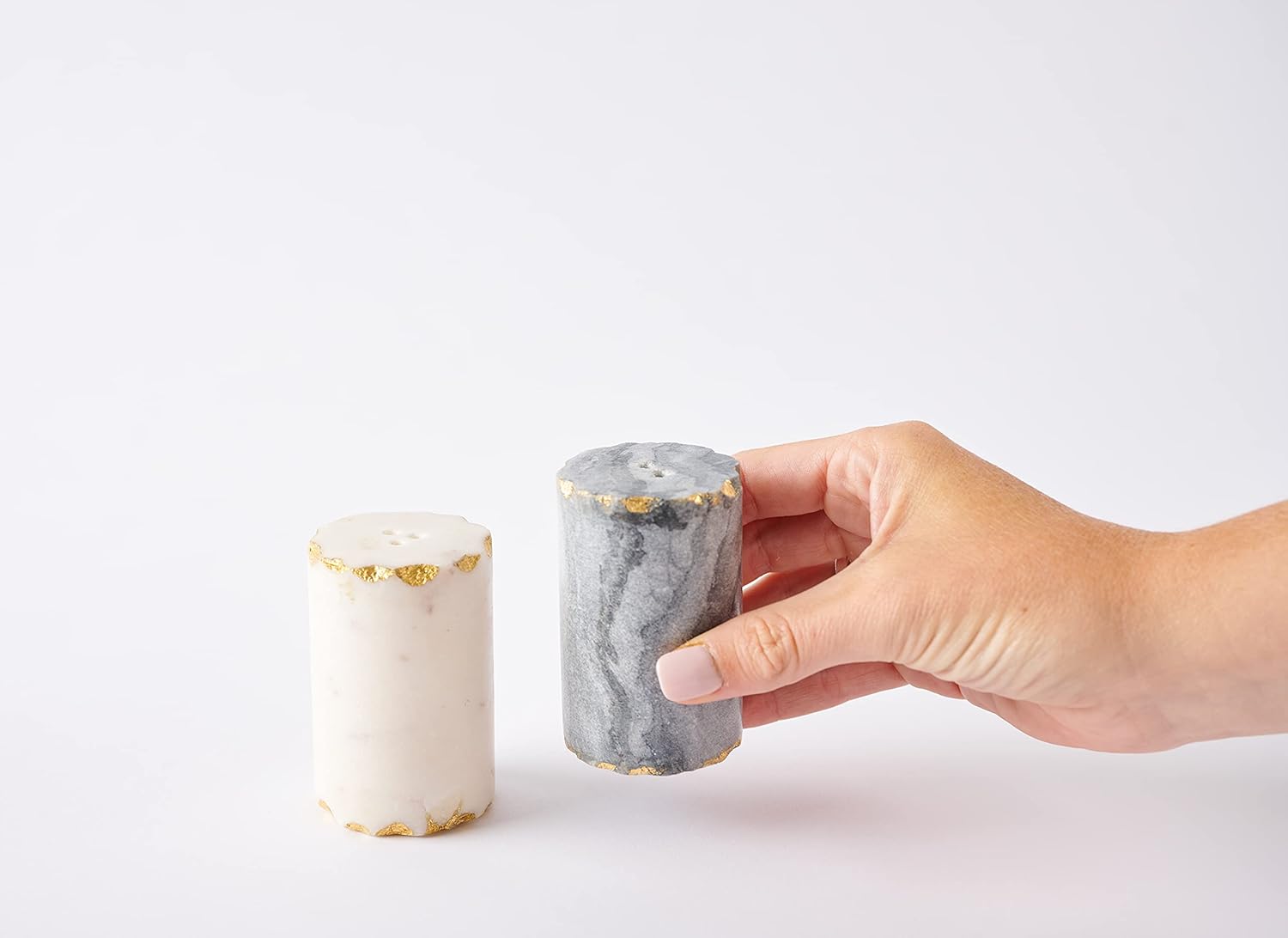 Mud Pie Marble Salt and Pepper Shaker Set 1
