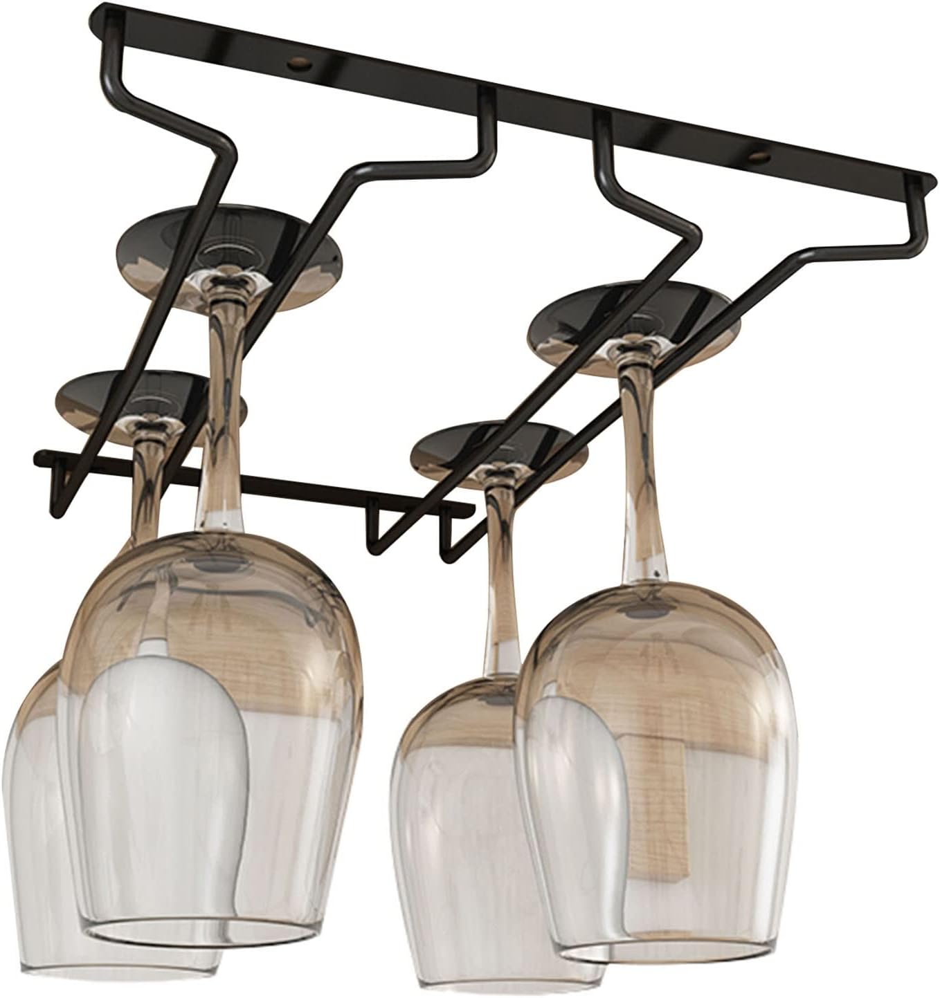 V3VOGUE 2 Row Stemware Holder Freestanding Wine Glass Rack