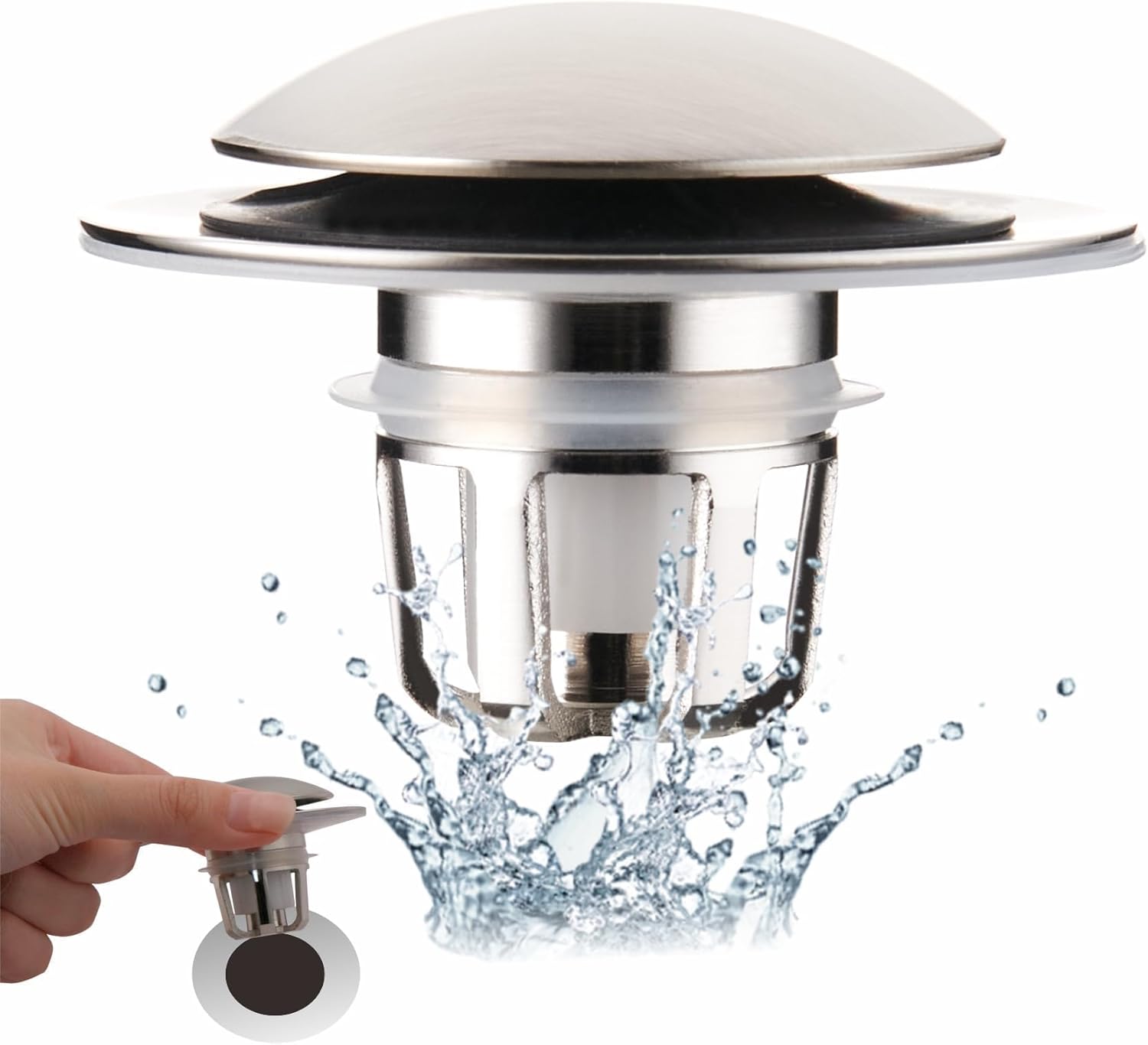 Wellup Brushed Nickel Sink Stopper Replacement 1