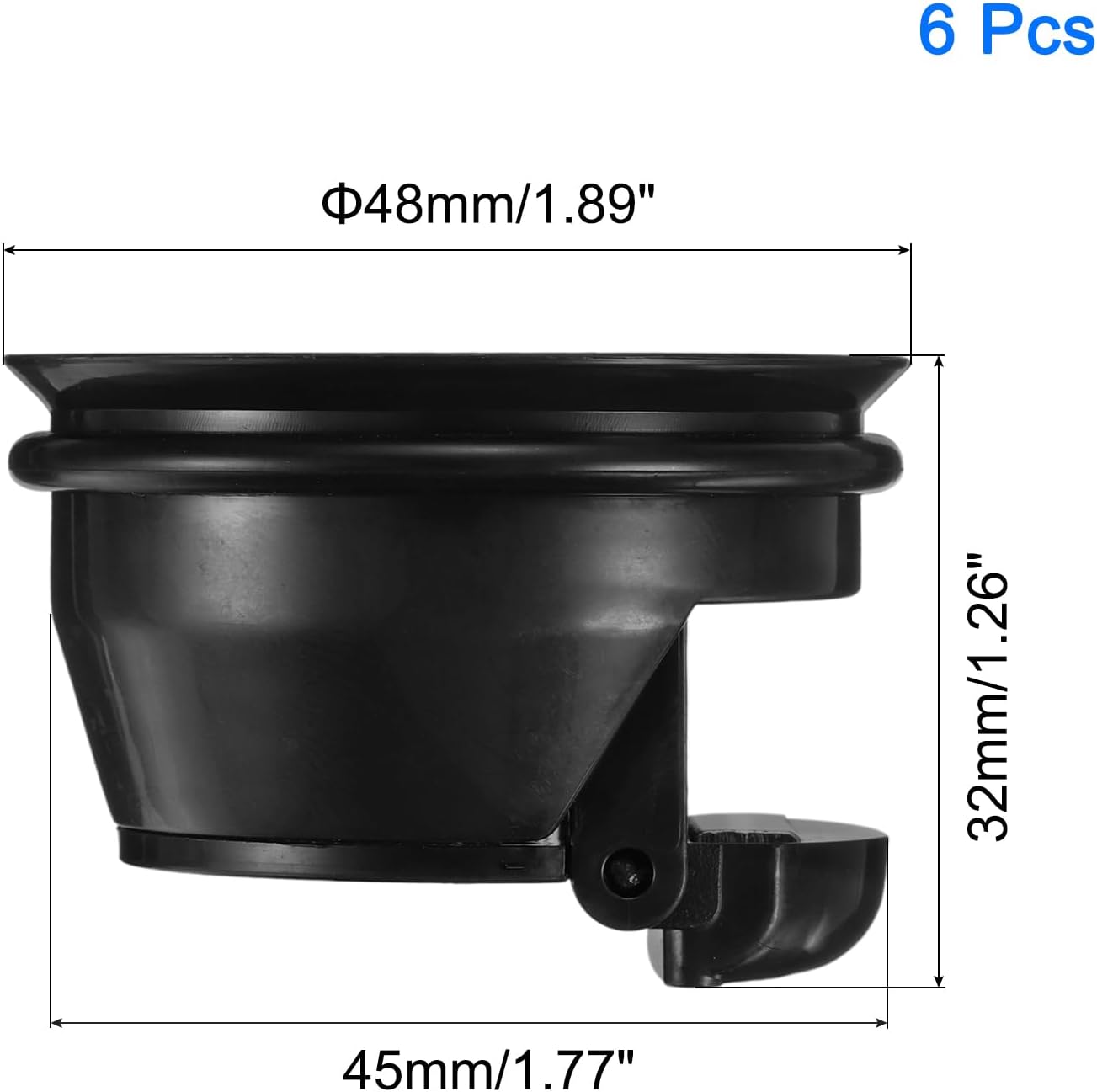 Uxcell Floor Drain Anti Odor Core 4Pcs Black