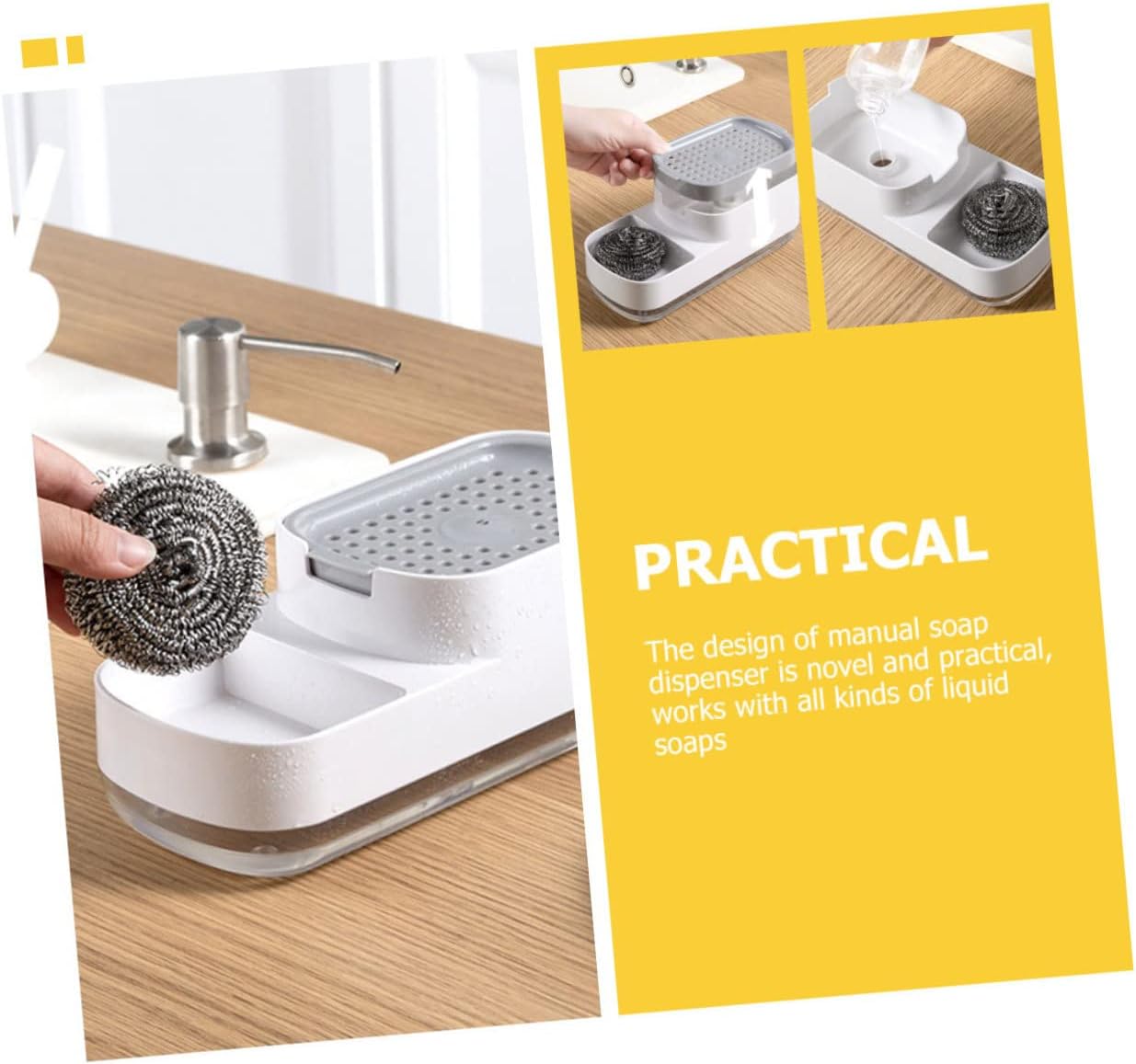 GLEAVI Pump Soap Dispenser for Kitchen