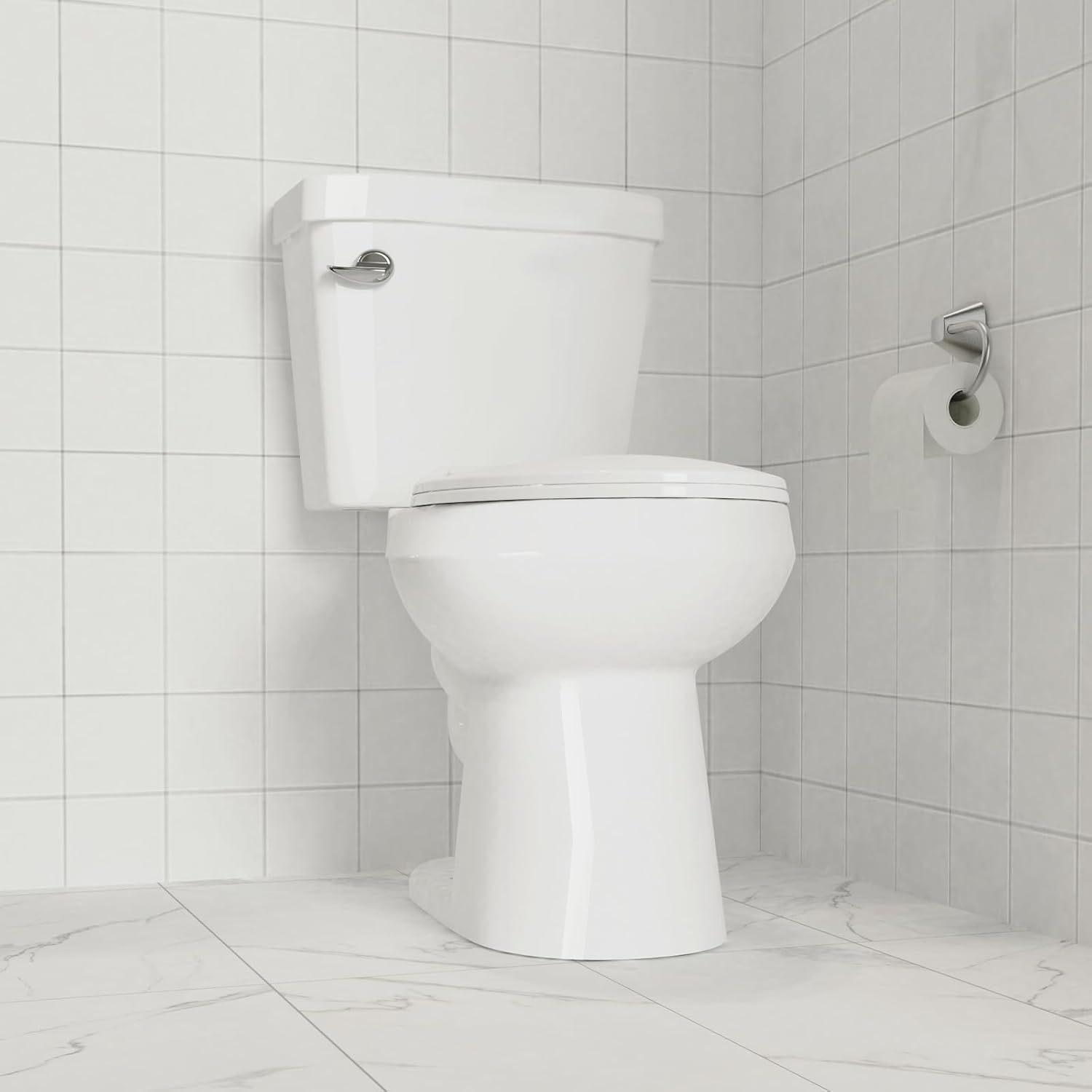 GarveeTech Elongated Toilet Seat with Slow Close and Quick-Release Hinges White