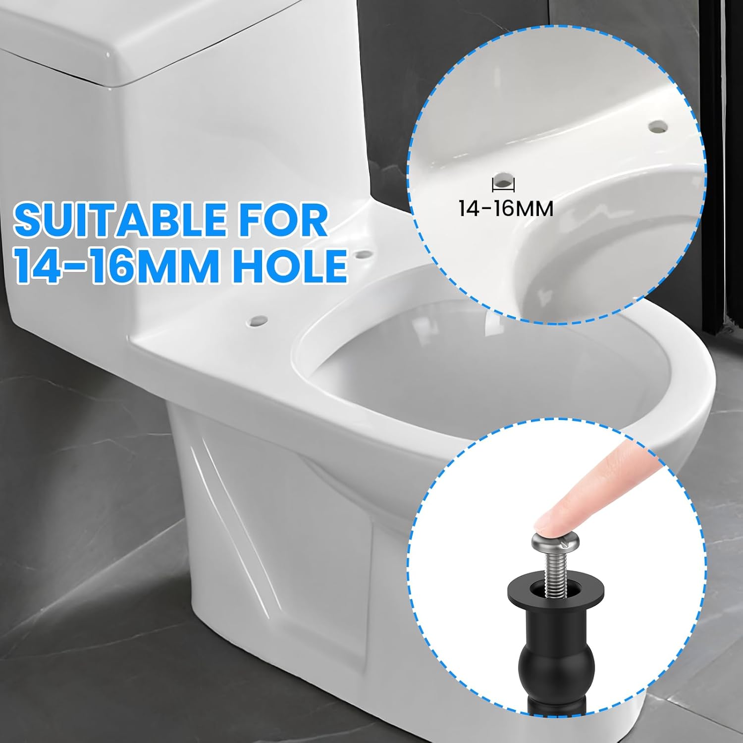 SDTC Tech 6 Pack Toilet Seat Hinge Screws