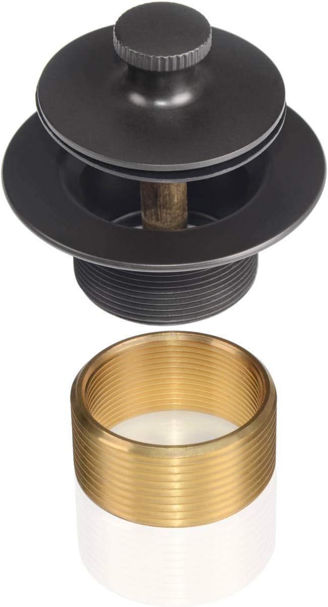 Uni-Green Matte Black Tub Drain Kit with Hair Catcher 1