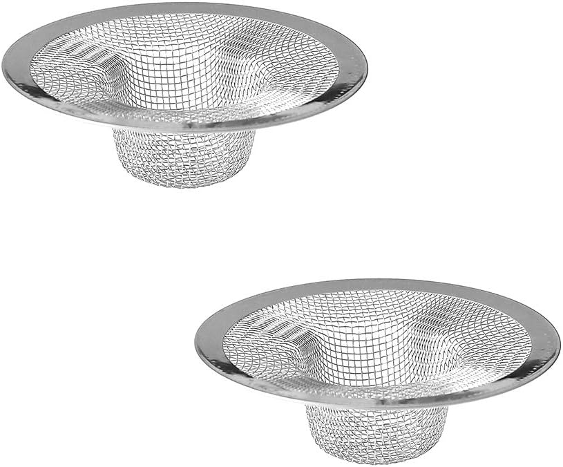 Lechay 2 Pack Stainless Steel Drain Hair Catcher for Bathroom and Kitchen