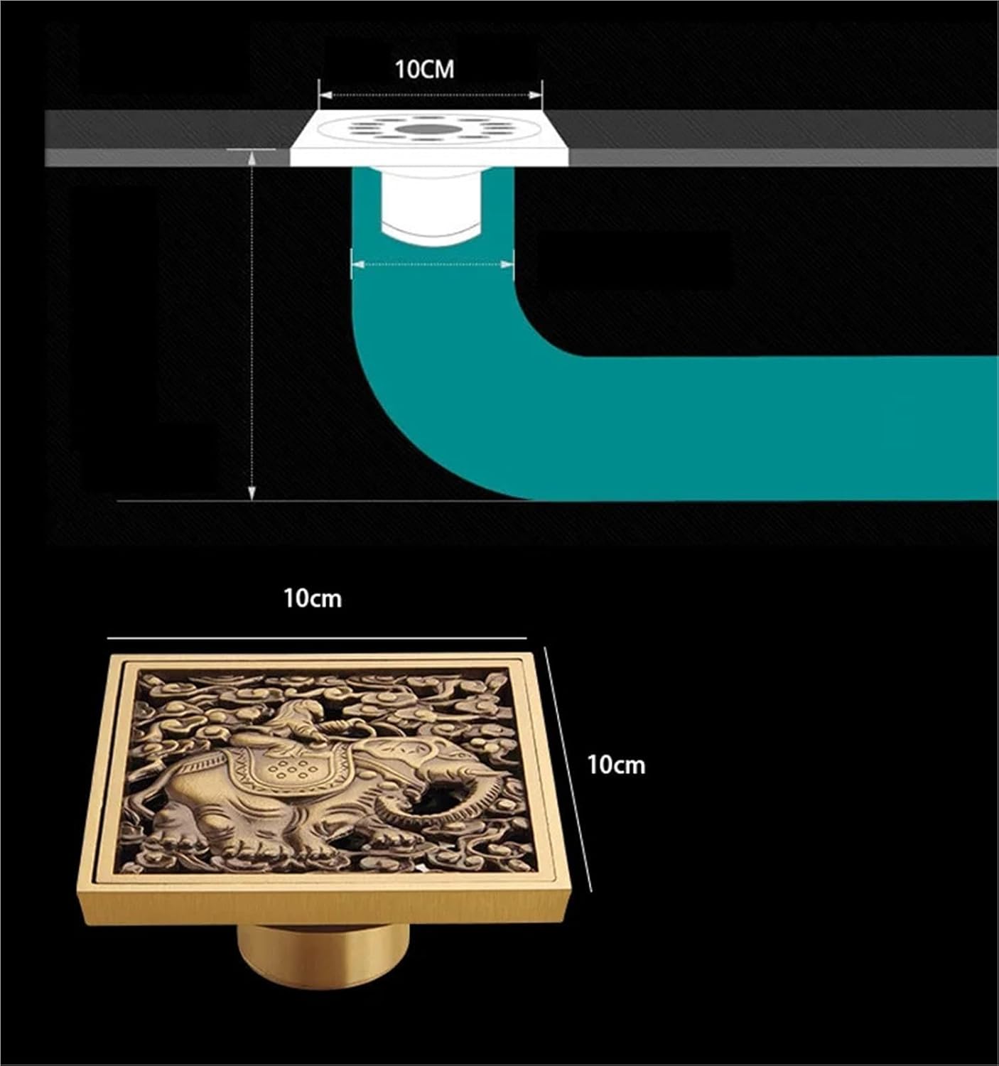 FYPERTY Square Drain Cover for Shower Floor Drain