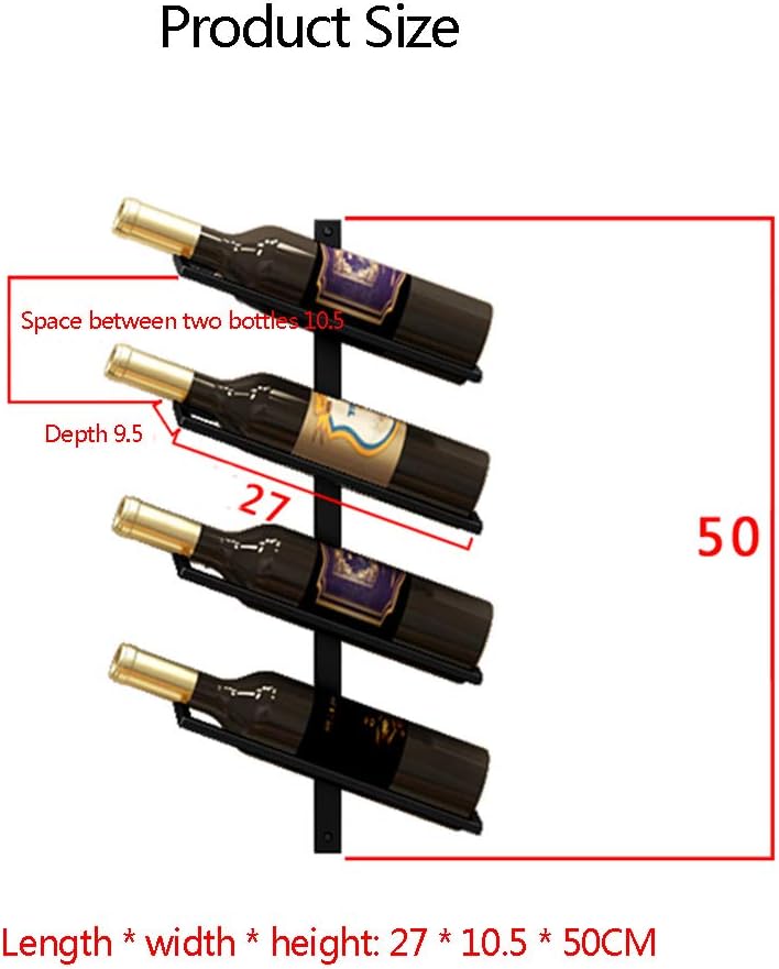 Simple Iron Art Wall Hanging Wine Rack 1