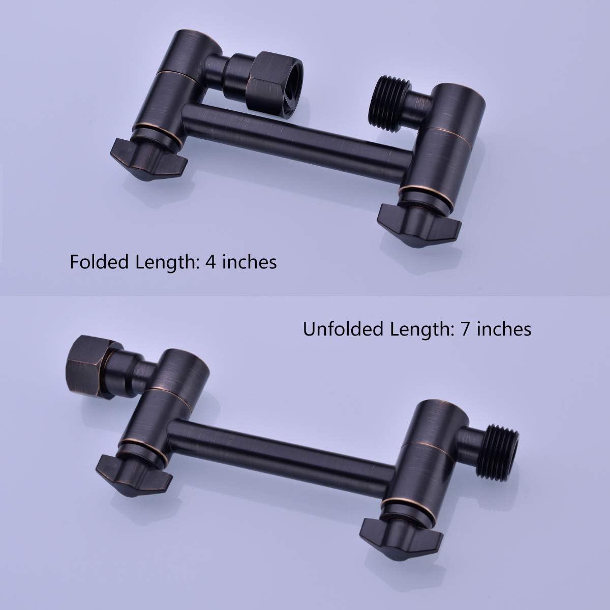 TRUSTMI 4 Inch Adjustable Shower Arm with Oil Rubbed Bronze Finish