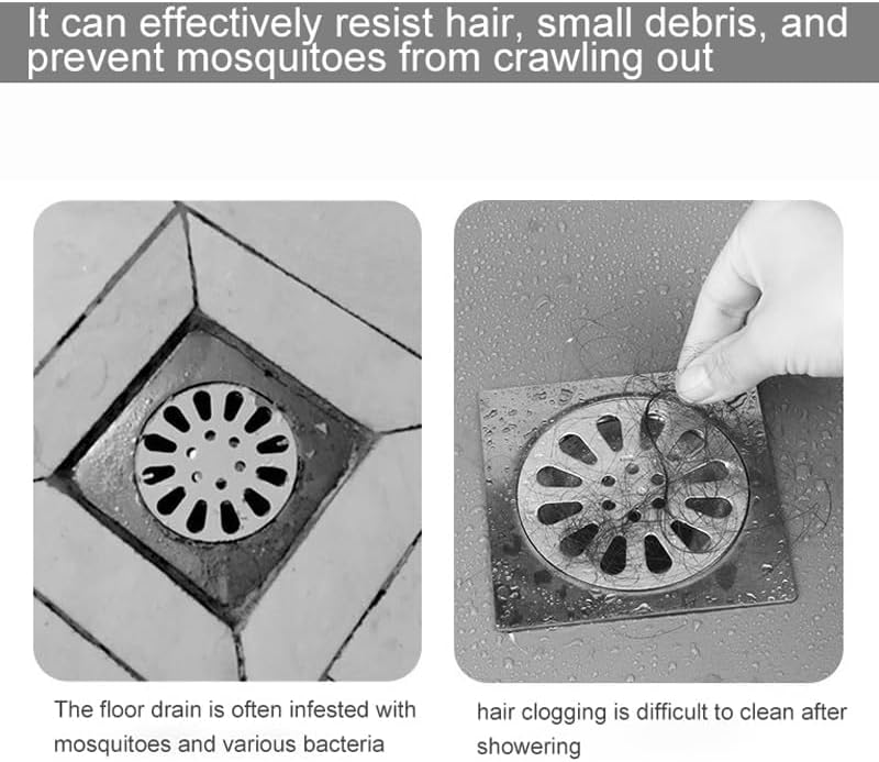 30 Pack Self Adhesive Drain Hair Catcher for Bath and Kitchen