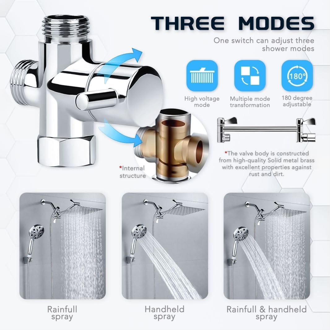 Razime 10 High Pressure Rainfall Shower Head with Handheld Combo