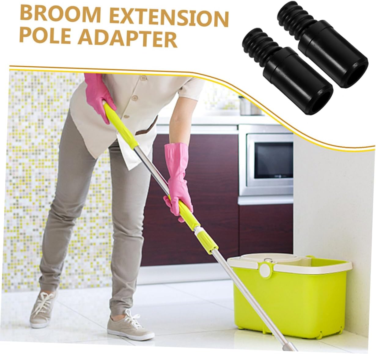 8pcs Threaded Tip Replacement for Broom Mop Handles