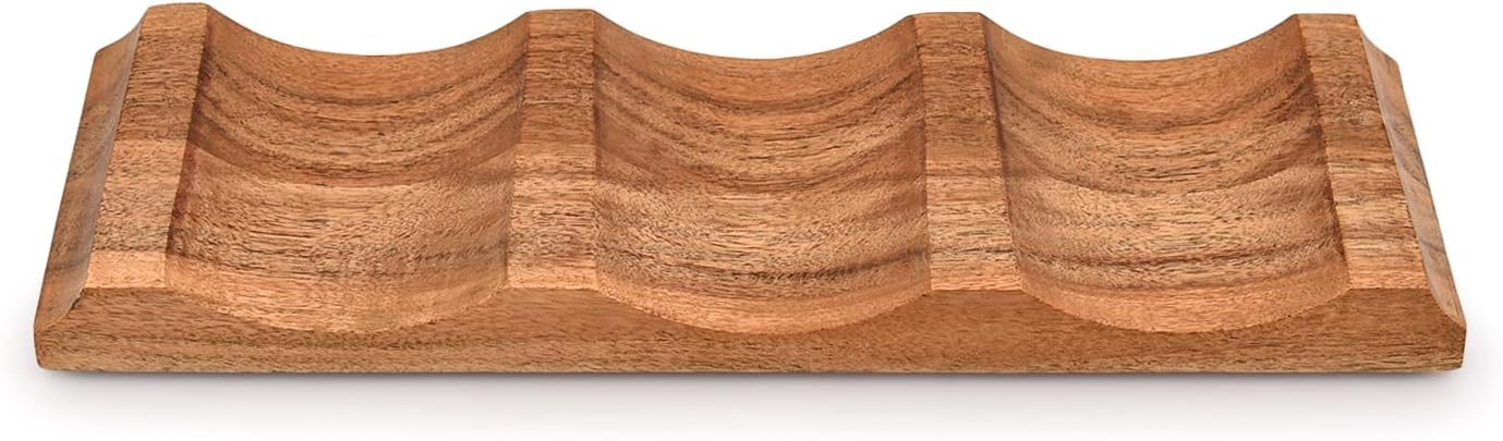 EDHAS Acacia Wood Tabletop Wine Rack Holder