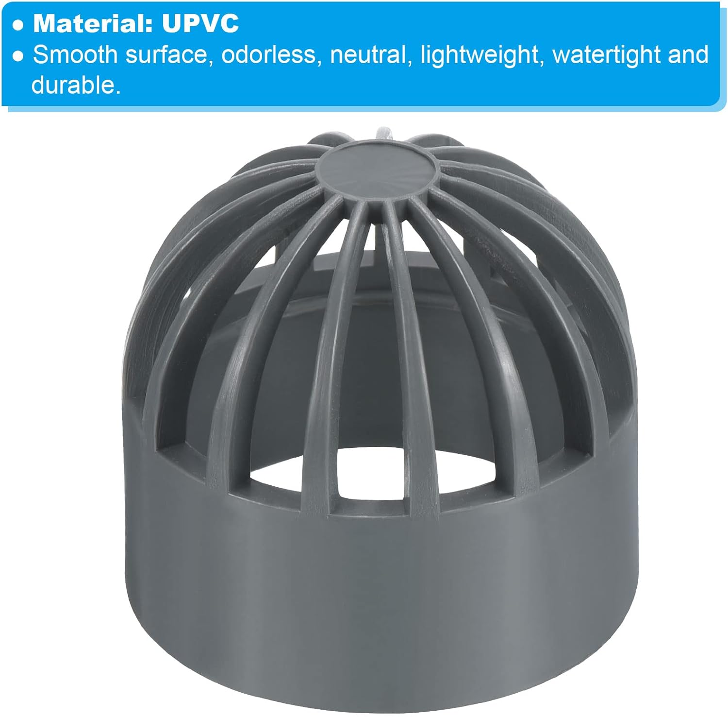 PATIKIL 40mm ID PVC Drain Grate Cover Gray